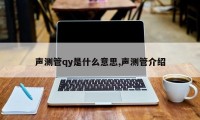声测管qy是什么意思,声测管介绍