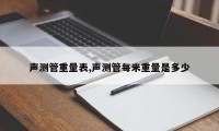 声测管重量表,声测管每米重量是多少