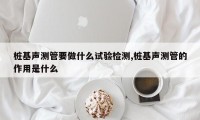 桩基声测管要做什么试验检测,桩基声测管的作用是什么